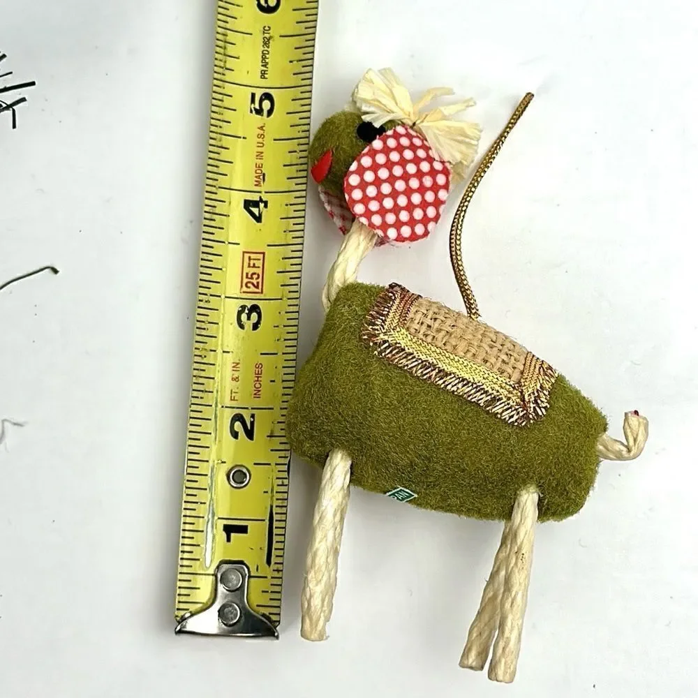 Felt Little Sheep Vintage Christmas Ornaments Japan